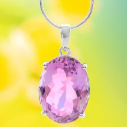 Lavendel-Amethyst-Silberanhänger