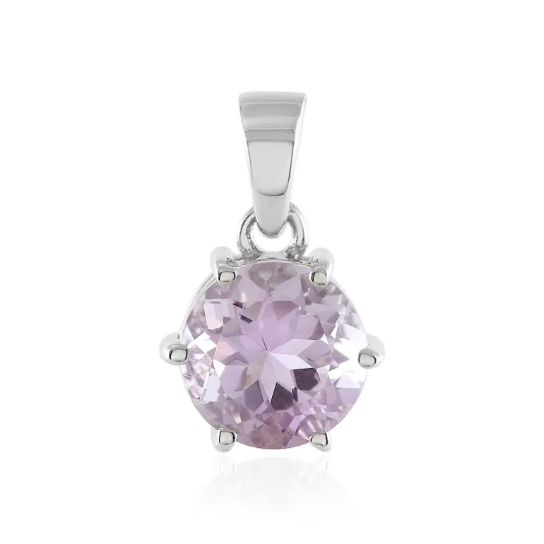 Lavendel-Amethyst-Silberanhänger