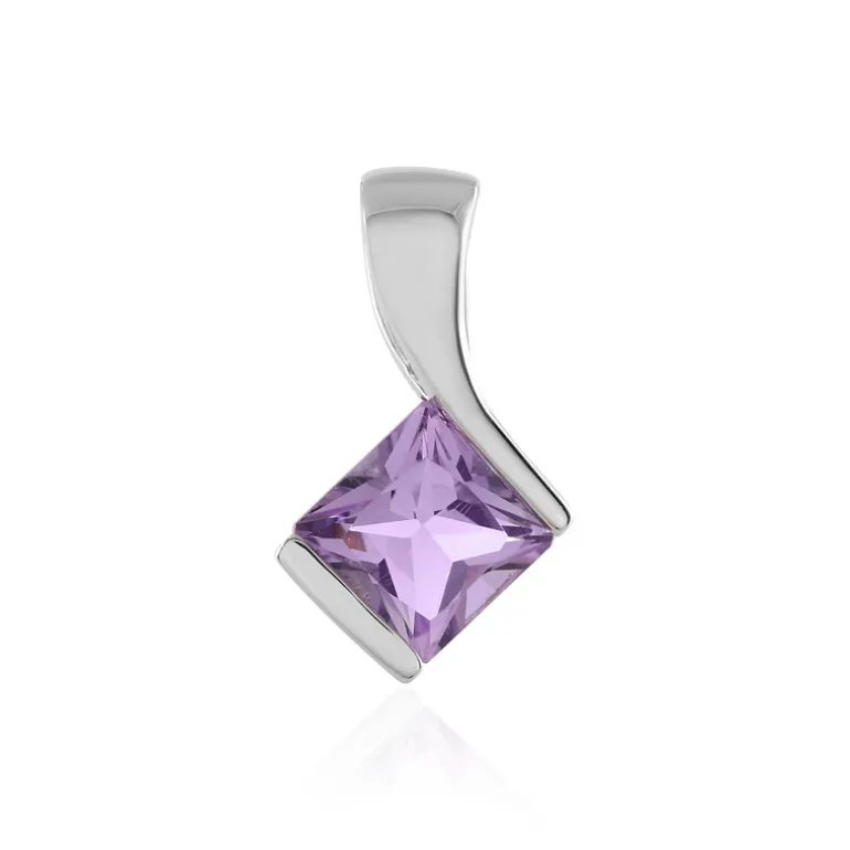 Lavendel-Amethyst-Silberanhänger