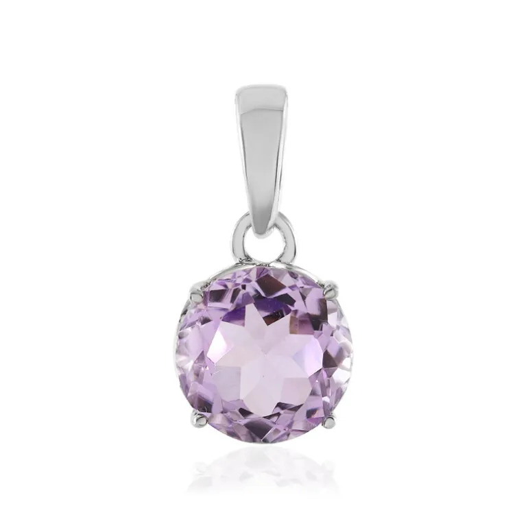 Lavendel-Amethyst-Silberanhänger