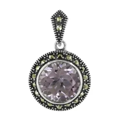 Lavendel-Amethyst-Silberanhänger