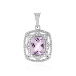 Lavendel-Amethyst-Silberanhänger