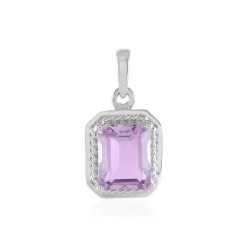 Lavendel-Amethyst-Silberanhänger