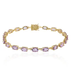 Lavendel-Amethyst-Silberarmband