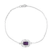 Lavendel-Amethyst-Silberarmband