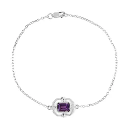 Lavendel-Amethyst-Silberarmband