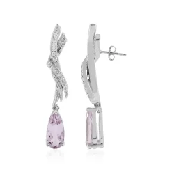 Lavendel-Amethyst-Silberohrringe