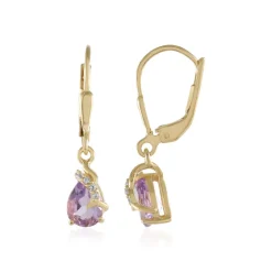 Lavendel-Amethyst-Silberohrringe