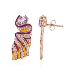 Lavendel-Amethyst-Silberohrringe (SAELOCANA)