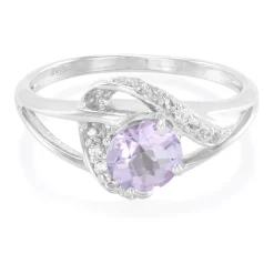 Lavendel-Amethyst-Silberring