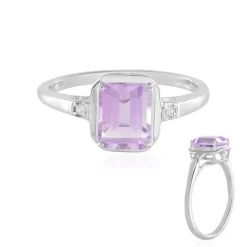 Lavendel-Amethyst-Silberring