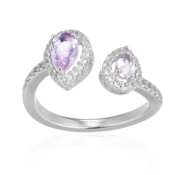Lavendel-Amethyst-Silberring
