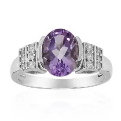 Lavendel-Amethyst-Silberring