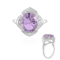 Lavendel-Amethyst-Silberring