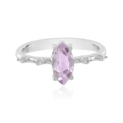 Lavendel-Amethyst-Silberring