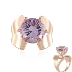 Lavendel-Amethyst-Silberring
