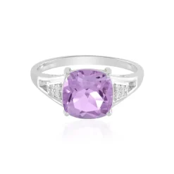 Lavendel-Amethyst-Silberring