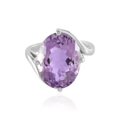 Lavendel-Amethyst-Silberring
