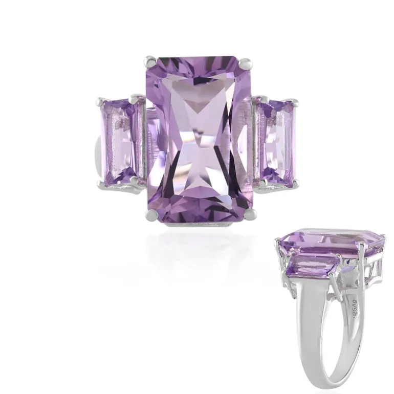 Lavendel-Amethyst-Silberring