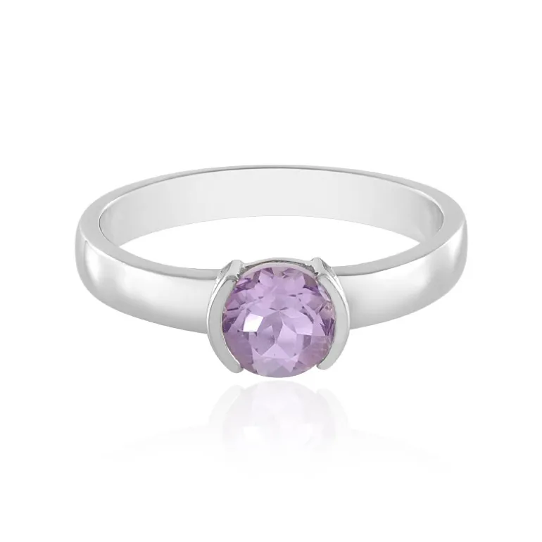 Lavendel-Amethyst-Silberring