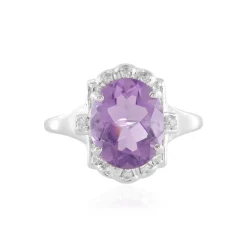 Lavendel-Amethyst-Silberring