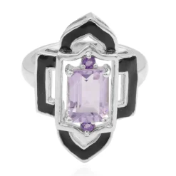Lavendel-Amethyst-Silberring