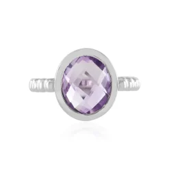 Lavendel-Amethyst-Silberring