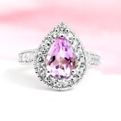 Lavendel-Amethyst-Silberring