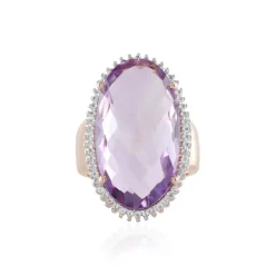 Lavendel-Amethyst-Silberring