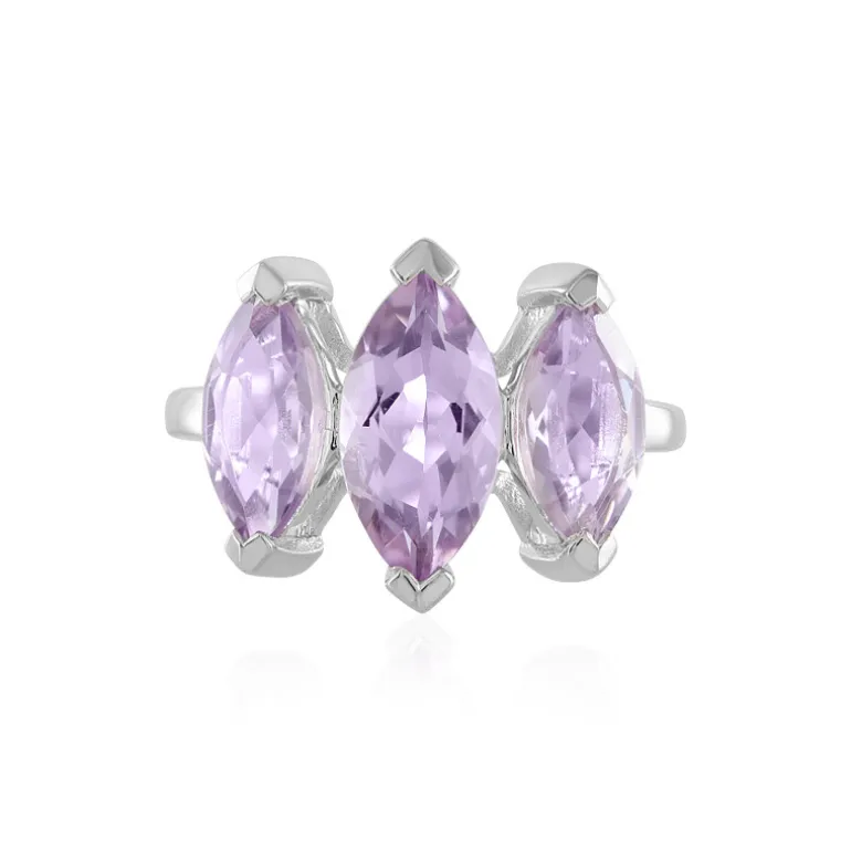 Lavendel-Amethyst-Silberring
