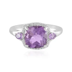 Lavendel-Amethyst-Silberring