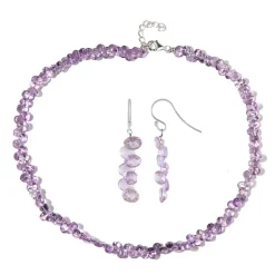 Lavendel-Amethyst-Silberset