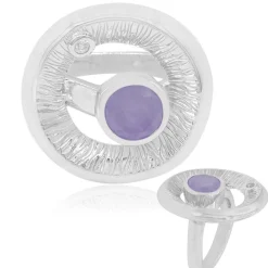 Lavendel-Jade-Silberring