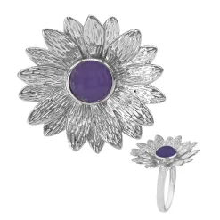 Lavendel-Jade-Silberring