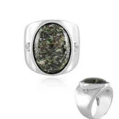 Leoparden-Opal-Silberring