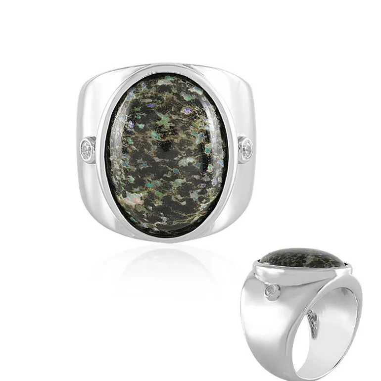 Leoparden-Opal-Silberring