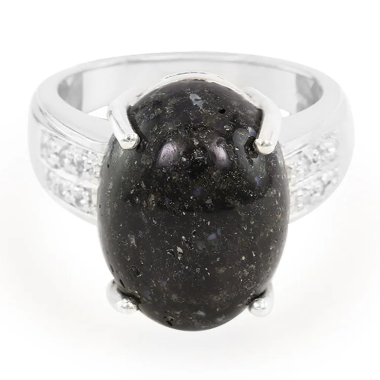 Leoparden-Opal-Silberring