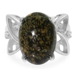 Leoparden-Opal-Silberring