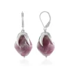 Lepidolith-Silberohrringe