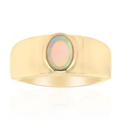 Lightning Ridge-Schwarzer Crystal-Opal-Goldring (Mark Tremonti)