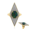 Lightning Ridge-Schwarzer Opal-Goldring (de Melo)