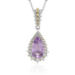 Lilien-Quarz-Silberhalskette (Dallas Prince Designs)