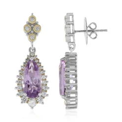 Lilien-Quarz-Silberohrringe (Dallas Prince Designs)