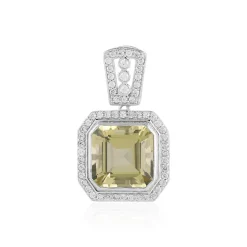 Limonen-Quarz-Messinganhänger (Juwelo Style)