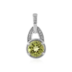 Limonen-Quarz-Silberanhänger