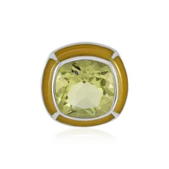 Limonen-Quarz-Silberanhänger