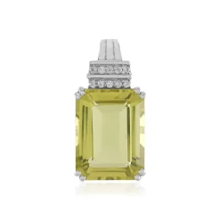 Limonen-Quarz-Silberanhänger