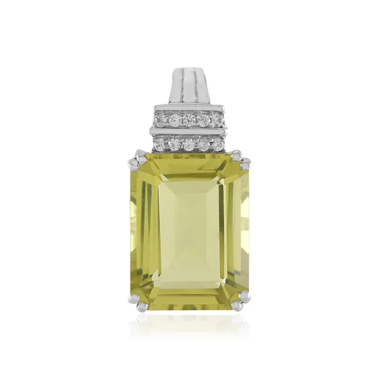 Limonen-Quarz-Silberanhänger