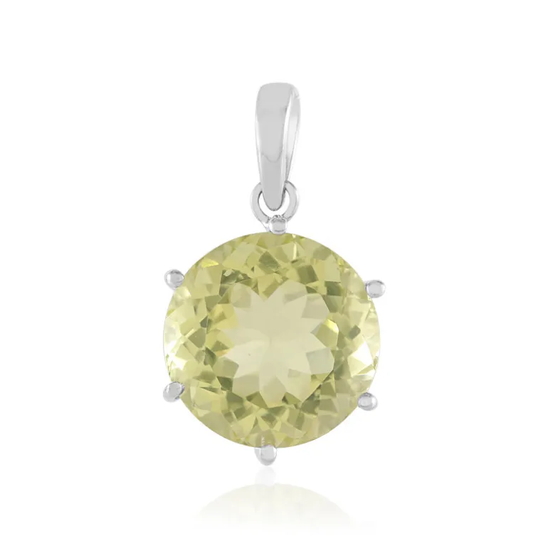 Limonen-Quarz-Silberanhänger