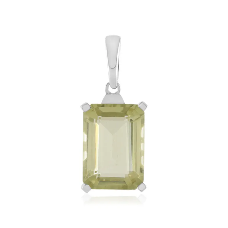 Limonen-Quarz-Silberanhänger